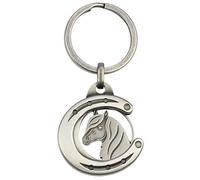 HappyRoss - Llavero con ficha para Carro de la Compra, diseño de Herradura con Cabeza de Caballo