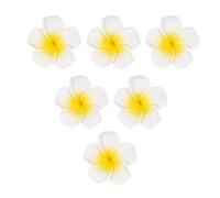 Happysnow 100 unidades de espuma hawaiana frangipani flores de plumeria artísticas hojas flores sombrero sombrero DIY boda decoración 5 cm