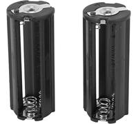 Happysnow 2 piezas negro soporte para batería 3 x 1,5 V AAA pilas antorcha