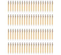 Happysnow Juego de 80 bolígrafos de bambú y dispositivos de escritura, 40 unidades de y 40 unidades de tinta