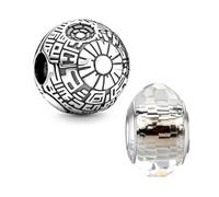 HappyStar 925 plata esterlina abalorios para pulseras Charm Bead Fit for Pandora pulsera mujer Dangle Pendant for Charms Bracelets(Con perlas de aislamiento)