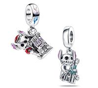 HappyStar 925 Sterling Silber Beads Charms abalorios para pulseras colgante combinado für pulsera mujer regalo para hermanas y parejas (cuentas espaciadoras incluidas)