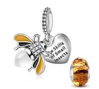 HappyStar Bead Charms para Charms Pulsera Collar Joyería Europea, Bead Charms para Mujer, Colgante Plata de Ley 925