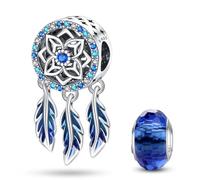 HappyStar Plata de Ley 925 Flor de Rosa Charm Tarot Colgante Abalorios Pulseras Compatible con Pandora Europeos Pulsera Mujer y Collares Regalo de San Valentín