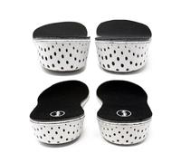 Happystep Ajuste ancho, 2 pares de plantillas invisibles de aumento de altura de 3 + 4 cm, aumento del talón para aumentar el tamaño inmediato para corregir las desigualdades de las piernas (talla UE