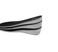 Happystep Ajuste ancho, 3 pares de 2 + 3 + 4 cm, plantilla de aumento de altura invisible, aumento del talón para aumentar el tamaño inmediato para corregir las desigualdades de las piernas (talla UE