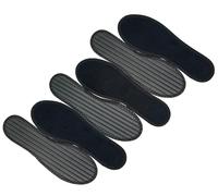 Happystep pares de plantillas para zapatos de tela de rizo de algodón, inserciones para pies descalzos, que lavables y reutilizables, zapatos de negocios, botas, etc. (negro), 45 EU
