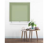 HappyStor Clear Estor Enrollable A Medida Tejido Liso Traslúcido 116-Verde Pastel Medida Total Estor: 140x175 (Solo Ancho Tela:136-137cm.)