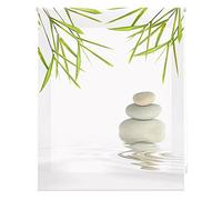 HappyStor HSZ94004 Estor Enrollable Estampado Digital Zen Tejido Traslúcido 100% Poliéster Medida Total Estor:120x180 (Solo Ancho Tela:116-117cm.)