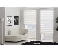 HappyStor Night Estor Enrollable Noche y Dia A Medida 301-Crema Medida Total Estor: 155x180 (Solo Ancho Tela:151-152cm.)