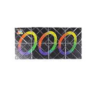 HappyToy 8 Paneles de 3 Anillos Puzzle Cube reviradas Magia Negra Plegable