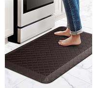 HappyTrends Alfombra antifatiga para cocina, ergonómica, impermeable, antideslizante, resistente, cómoda, para oficina, fregadero, 2 cm de grosor, 44 x 71 cm, color chocolate