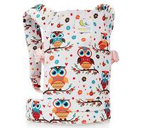 HappyVk- Mochila Portamuñecas de Juguete para Niños Pequeños, Porta Muñecas- Muñeca Transporte Delantera y Trasera- Con bordado de Búho