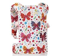 HappyVk- Mochila Portamuñecas de Juguete para Niños Pequeños, Porta Muñecas- Muñeca Transporte Delantera y Trasera- con Bordado de Mariposa