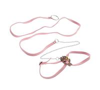 Happyyami 1 Pc Correa de Tortuga cinturón de Leopardo Correa para Caminar de Tortuga Mascota reptichip Cuerda de Remolque de Tortuga Mascota tirando de la Cuerda Terciopelo Coreano Rosa