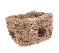 Happyyami 1 Pc Nido de Conejo Estera de Hierba para hámster Juguetes para Animales pequeños Cama de hámster jerbo Nido de hámster Conejos Bunny Nido de Animales Lugar para Dormir del hámster