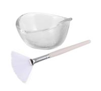 Happyyami 1 Pieza Bol para Faciales con Pincel Aplicador Plana Compacto y Ergonómico para y Cuidado de Casa y Salones