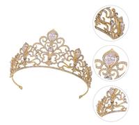 Happyyami 1 pieza Tiara de Novia Elegante con Detalles para Bodas Accesorio de Cabello de Princesa para Ceremonias Fiestas y Cumpleaños