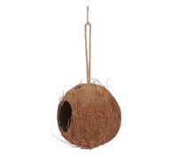 Happyyami 1 Unidad De Escondite De Coco Escondite Nido De Lagarto Nido para Dormir De Pájaros Nido Natural para Mascotas Cueva Natural para Pájaros Refugio para Pájaros Nido