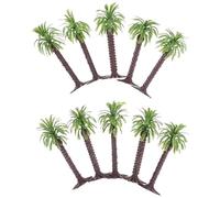 Happyyami 10 Palmeras Tropicales en Miniatura, Cocos, Plantas Artificiales de plástico para decoración de Tartas y paisajes.