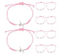 Happyyami 10 pulseras trenzadas de bailarina para regalar en recitales de baile. Pulsera con dije de bailarina deportiva. Accesorios de ballet rosa para fiestas de San Valentín.