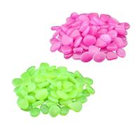 Happyyami 100 Piezas Piedra Luminosa Piscina adoquines resplandecientes Estanque Plantas de Aire decoración Jardin decoración jardín guijarros Brillantes Piedras de guijarros Green