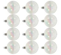Happyyami 12 Uds Bolas de Adorno de Plástico Transparente Diy Bolas de Adornos de Navidad Rellenables Bola de Adorno de Plástico Transparente Rellenable 6Cm
