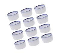 Happyyami 12piezas Tazón De Agua Mini Cerámico para Tarántulas y Escorpiones Paquete para Alimentación y Hidratación De Reptiles Pequeños Diseño Transparente y Compacto