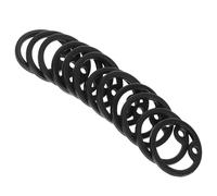 Happyyami 15 Anillos Protectores de Silicona para Etiquetas de Identificación de Perros, Ligeros y Seguros, Accesorios Negros para Collar de Mascotas
