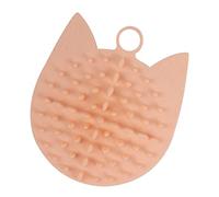 Happyyami 1pieza Cepillo De Masaje Para Gatos Silicona Rosa Estera De Rascado Autogrooming Para Mascotas Cuidado Suave y Relajante Para Aliviar Estrés y Rasguños
