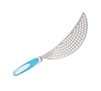 Happyyami 1pieza Filtro Separador para Olla de Acero Inoxidable con Mango Plástico Azul Escurridor Práctico para Pasta y Verduras Accesorio de Cocina Resistente y Fácil de Colgar Compatible