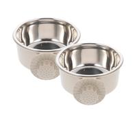 Happyyami 2 Cuencos de Agua para Jaula de Perro, de Acero Inoxidable, antiderrames, Colgantes, para Comida, Jaula, comedero de Metal, Taza para gallinero, para Perros medianos y