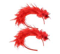 Happyyami 2 Diademas Para Bailar Adornos Para El Cabello Para Mujer Accesorios Vintage Para La Cabeza Con Rojas