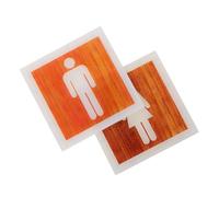 Happyyami 2 Piezas Cartel de Baño de Acrílico Señalización de Aseos para Puerta Identificación para y Negocios