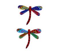Happyyami 2 Piezas Colgante De Libélula De Hierro Forjado Arte De Cerca De Libélula Para Decoración De Pared De Hierro Para Jardín