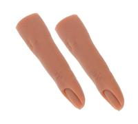 Happyyami 2 Piezas Dedos de Práctica de Silicona para Modelo y Flexible para Entrenar Técnicas de Manicura Casa o Salón