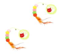 Happyyami 2 Piezas Divertido Gato de Juguete Interactivo Light Interesante Juguete de burlas para Gatos Juguetes para Gatos pequeños Peluche Juguete portátil para burlarse de Gatos Suave