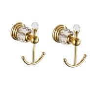 Happyyami 2 Piezas Gancho De Toalla De Cristal Colgador De Toallas De Baño Soga Muro Ganchos Para Toallas De Baño Multi Seco Vacío Piscina Titulares Reutilizable Bar Acero Inoxidable Golden