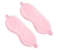 Happyyami 2 Piezas Máscara de Ojos para Dormir de Tela Imitación Seda con Banda Elástica y Relleno Grueso, Bloquea Completamente la Luz y Alivia la Fatiga Ocular para Uso Diario