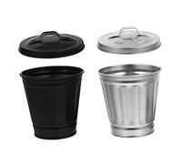 Happyyami 2 piezas Papelera Mini de Escritorio con Tapa para Cocina y Oficina Bote de Basura Decorativo para Mesa Uso Práctico y Compacto
