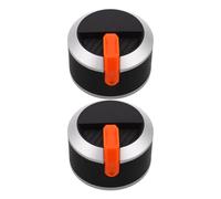 Happyyami 2 Piezas Perilla de Repuesto para Estufa de Gas, 58mm, Eje D | Plástico Resistente al Calor, Control Ergonómico, Movimiento Suave, Pieza Redonda para Parrilla y Horno