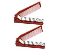 Happyyami 2 Piezas plegable portátil mini cepillo de pelo peine para alisar el cabello Gel Peine portátil Peine desenredante plegable cepillo de viaje para mujer cepillo compacto el plastico