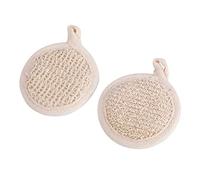 Happyyami 2 Toallas de Baño Exfoliantes Beige de Pitting y Toalla para Ducha, Elimina Polvo y Limpia Cuerpo, Paquete de 2 Piezas para Uso Corporal