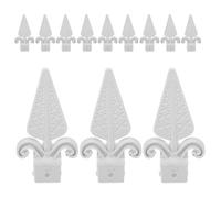 Happyyami 20 Piezas de Remates de Cerca de Pvc Blanco Diseño de Punta de Lanza para Decoración de Jardín, Instalación Fácil y Reutilizable para Puertas y Vallas Industriales