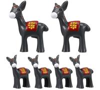 Happyyami 20 Piezas Mini Figuras de Animales Burro Juguetes Burro Animal de Peluche Estatua Mini Burro pequeño Miniatura de Animal Figuras de burros en Miniatura Micro Paisaje Burro Resina