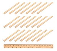 Happyyami 20 Piezas Regla de Madera, Regla Lineal de Madera, 15 Cm-30 Cm, Medición Precisa, Ligera, Portátil, No se Rompe Fácilmente, para Enseñanza E Ingeniería, Artistas y Arquitectos