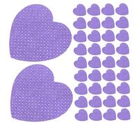 Happyyami 200 Hojas Algodón Quita Uñas Eliminación Removedor De Gel Suave Para Uñas De Esmalte De Uñas Corazones Conformado Corazón Removedor De Uñas En Polvo Púrpura