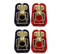 Happyyami 2juegos Conjunto de Terminales de Batería para Coche con Conectores de Cobre Abrazaderas Duraderas y Seguras para Bornes Positivos y Negativos Clips Prácticos para Conexión