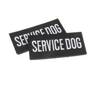 Happyyami 2piezas Apliques Termoadhesivos Parches De Reparación Bordado Elegante Perro Servicio Parche para Ropa