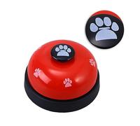 Happyyami 2piezas Bolsas De Entrenamiento para Mascotas De Campanas De Comunicación para Perros y Gatos Patrón De Huellas Color Rojo para Entrenamiento De Cachorros y Señales De Salida